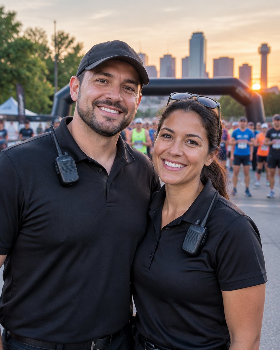 Portrait of Josh and Angel Strother, founders of RUNROO Racing Services